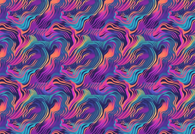 neon stripes tiger print seamless pattern colorfull repeating tile design