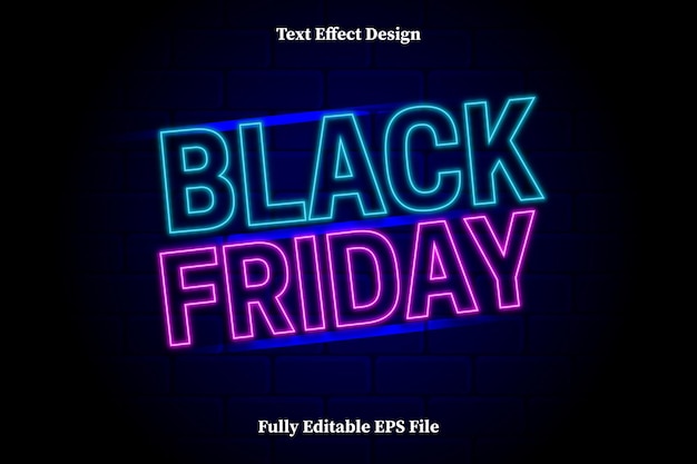 Neon Text Effct Design Template