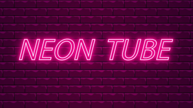 Neon Tube Lettering Neon Sign Style