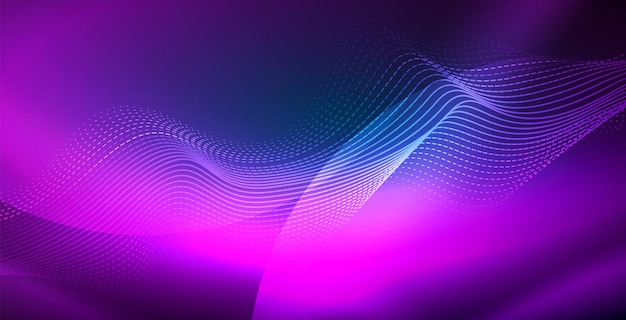 Neon wave background