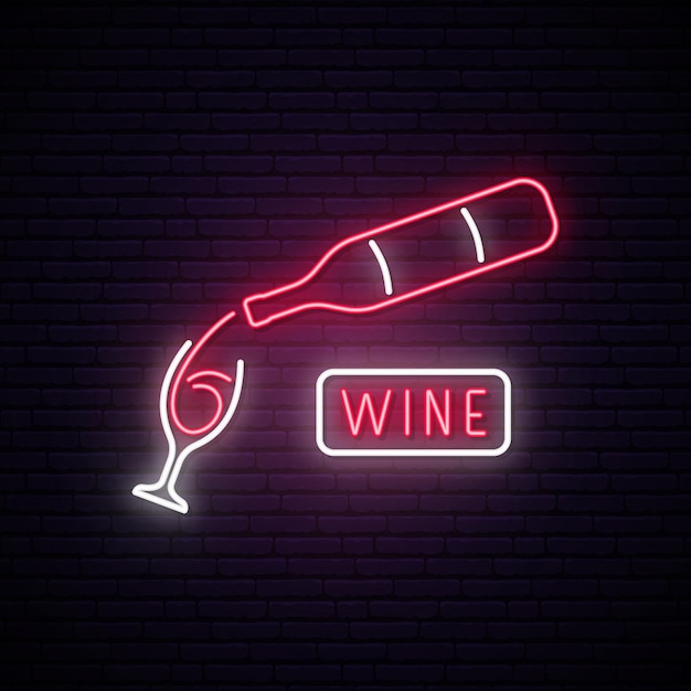 Neon Wine sign.