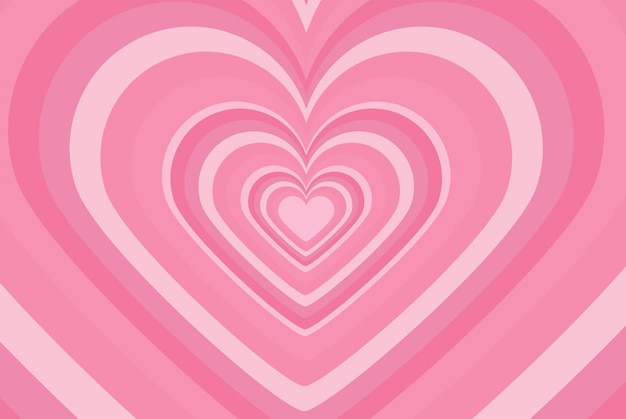 Nested pink hearts abstract background with vibrant colors love concept abstract background