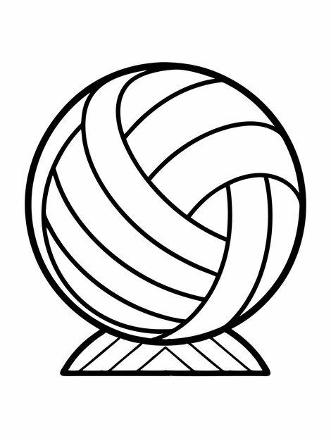 Vector netball colouring book pages for children and adults with vector design