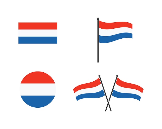 Vector netherland flag vector illustration design