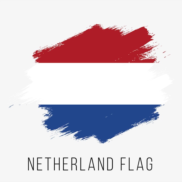 Netherlands Vector Flag. Netherlands Flag for Independence Day. Grunge Netherlands Flag