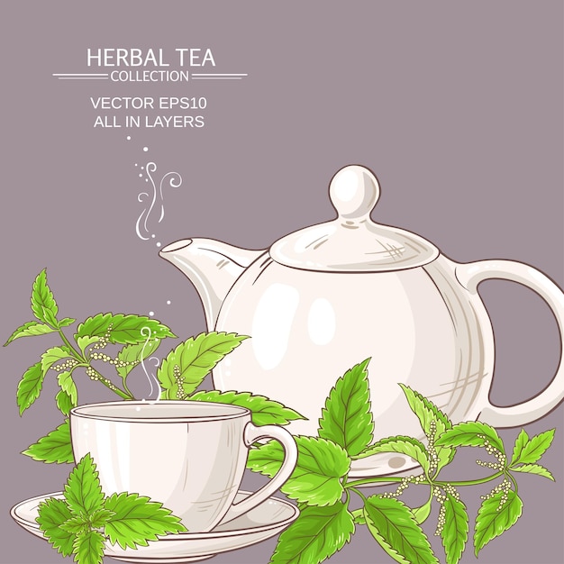 Nettle tea illustration