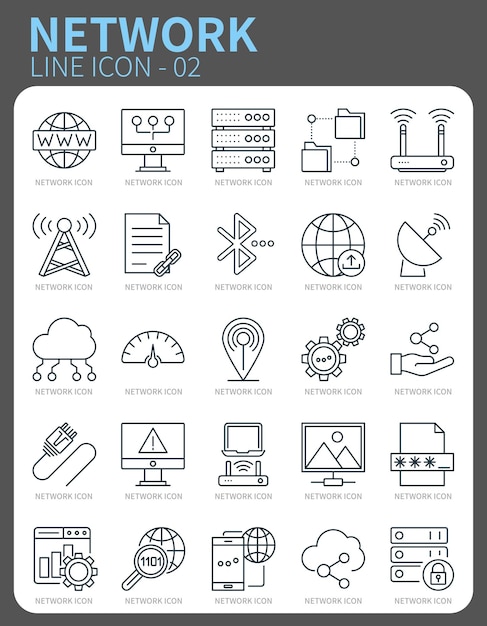 network communication internet line icon