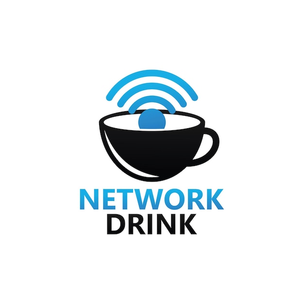 Network drink cup logo template design