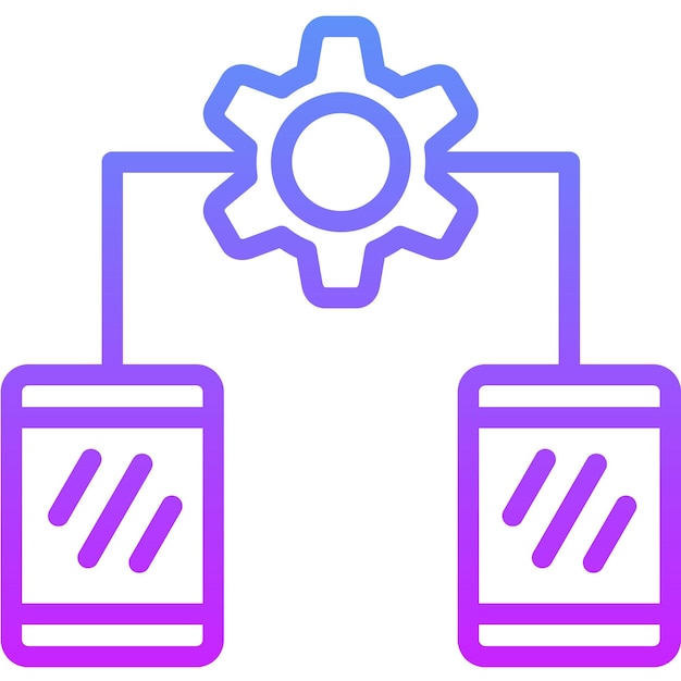 Vector network optimization vector icon illustration of networking iconset