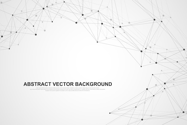 Networking connection concept abstract technology global network connections with points and lines b