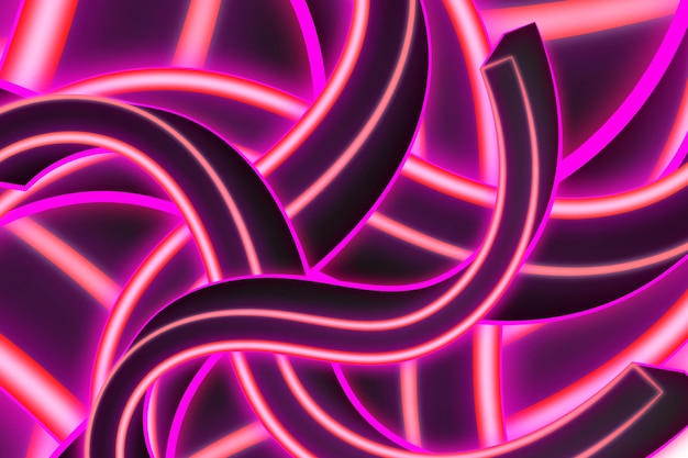 Neumorph modern creative abstract wavy style with pink color vector background design template