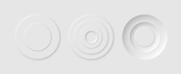 Neumorphic button ui .Neumorphic design.Vector Illustration