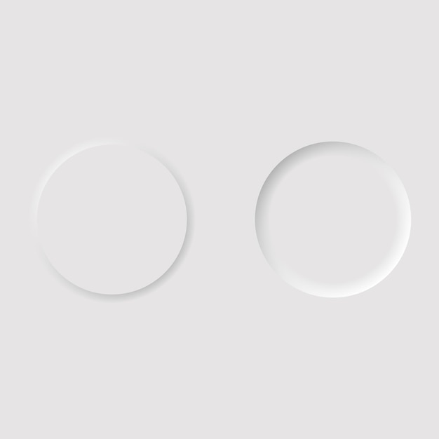 Neumorphic button ui .Neumorphic design .Vector Iluustration