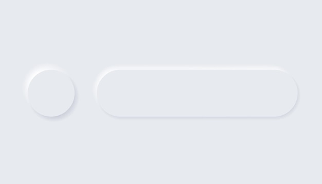 Neumorphic buttons Simple trendy design elements UI components isolated on light background Control element for website mobile app menu and navigation with rounded edges