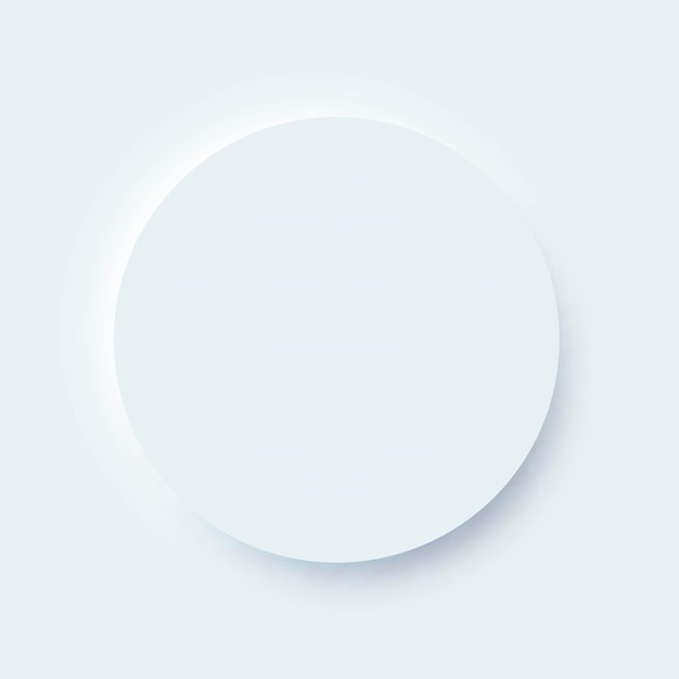 neumorphic design UI circle element for mobile app and website interface