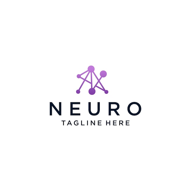 Neuro logo icon design vector template