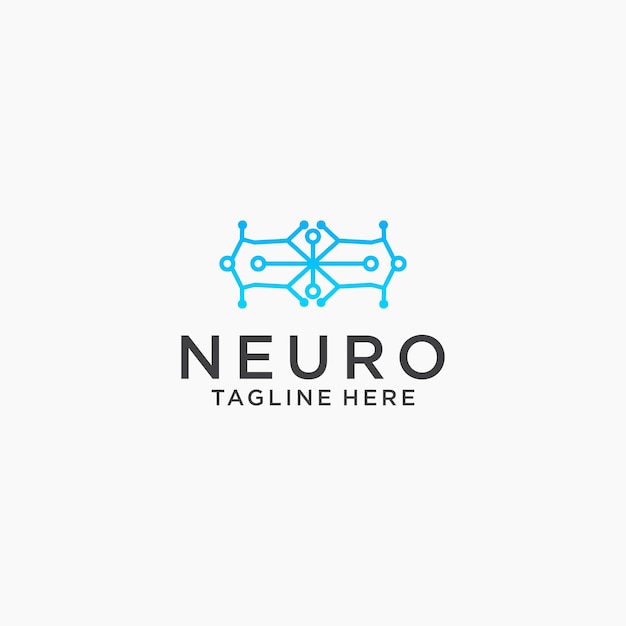 Neuro logo icon design vector template