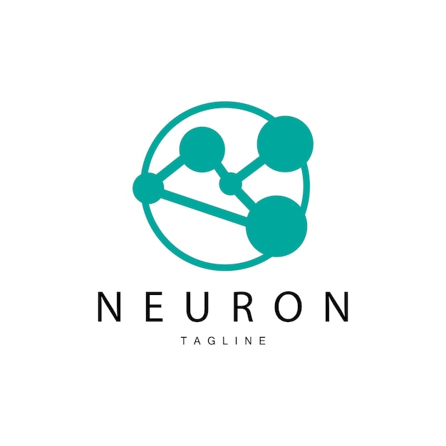 Neuron Logo Cel Dna Network Vector And Particle Technology Simple Illustration Template Design