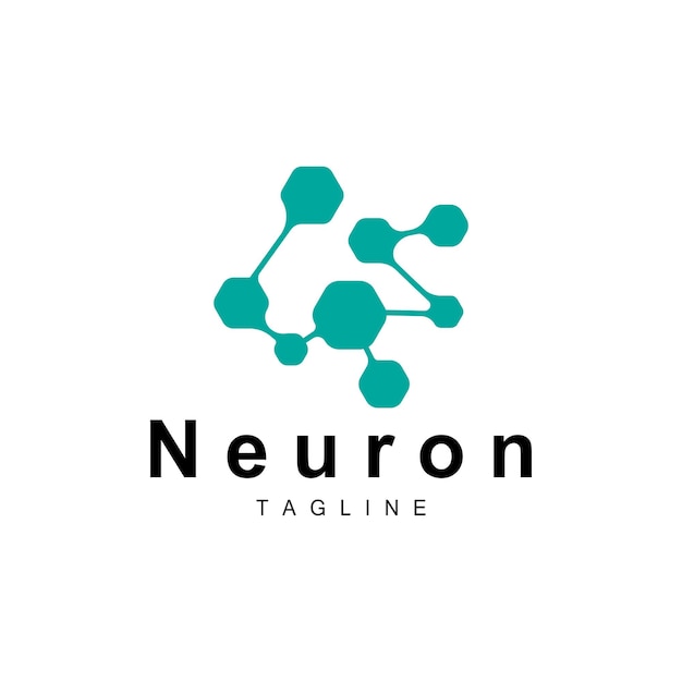 Neuron Logo Cel Dna Network Vector And Particle Technology Simple Illustration Template Design