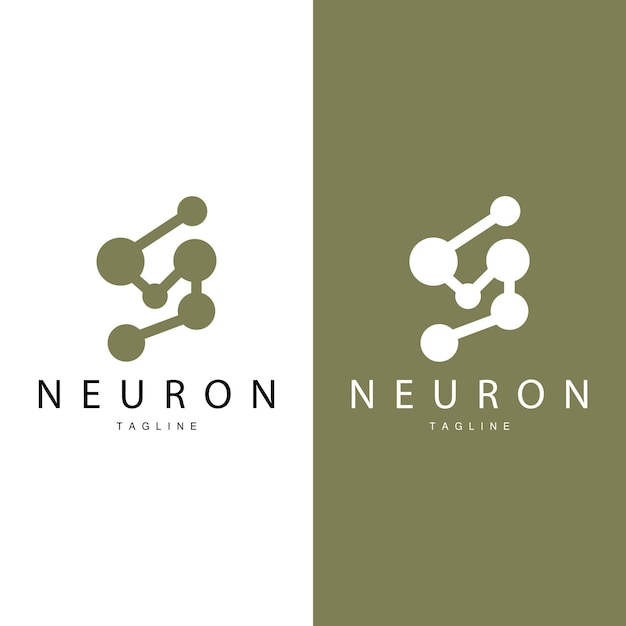 Neuron Logo Cel Dna Network Vector And Particle Technology Simple Illustration Template Design