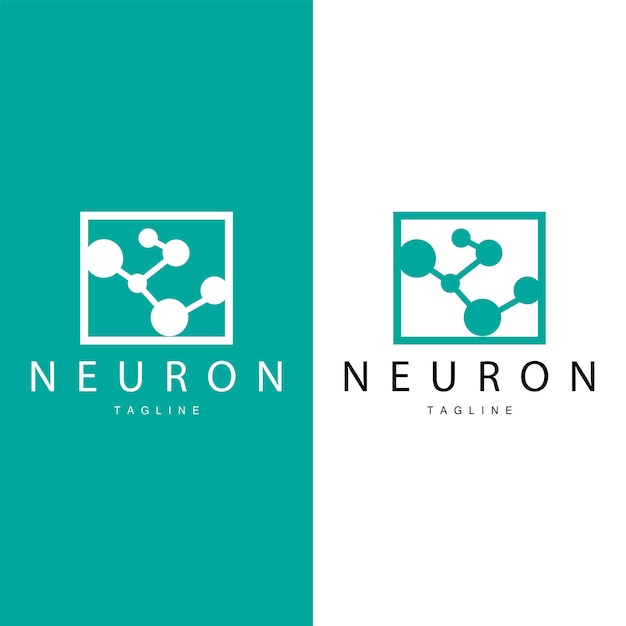 Neuron Logo Cel Dna Network Vector And Particle Technology Simple Illustration Template Design