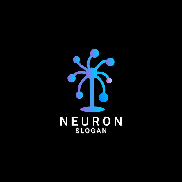 Neuron logo design icon template