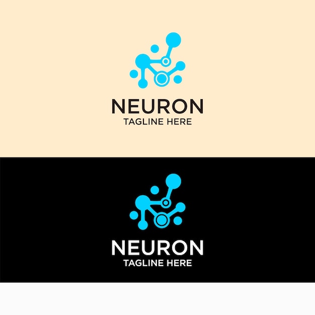 Neuron logo design icon template