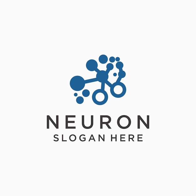 Neuron logo design icon template