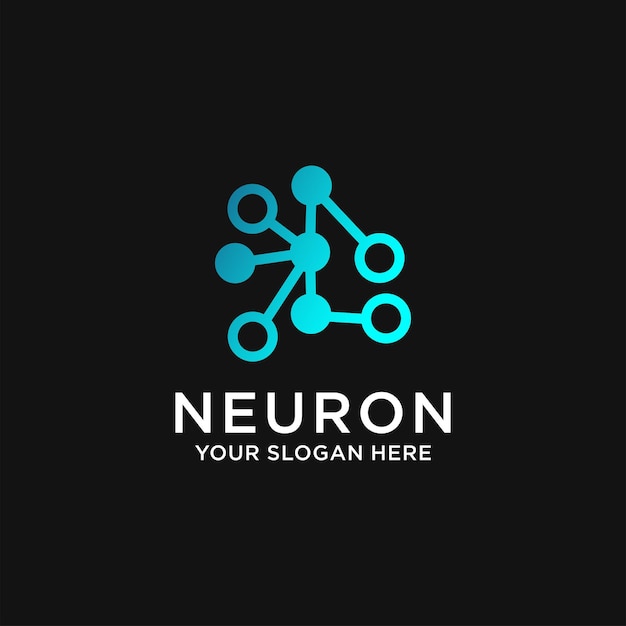 Neuron logo design icon template