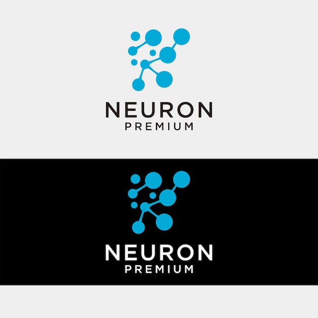 Neuron logo design icon template