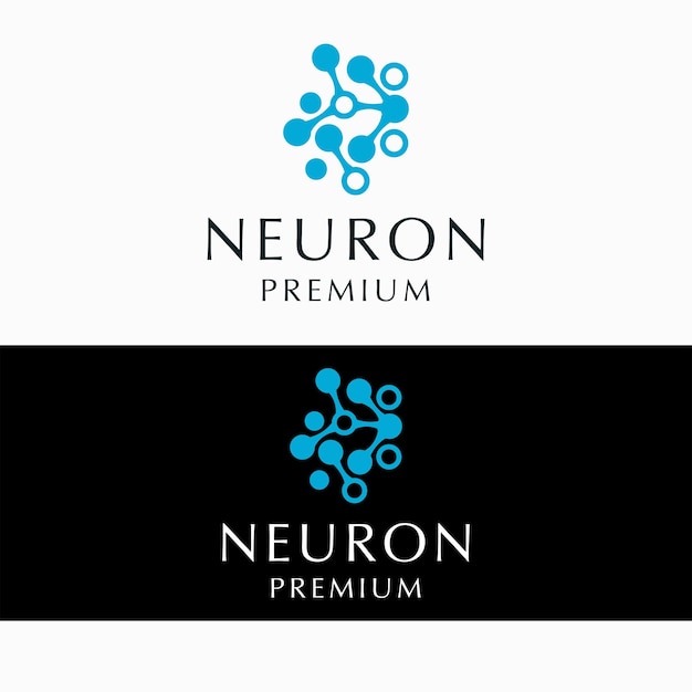 Neuron logo design icon template