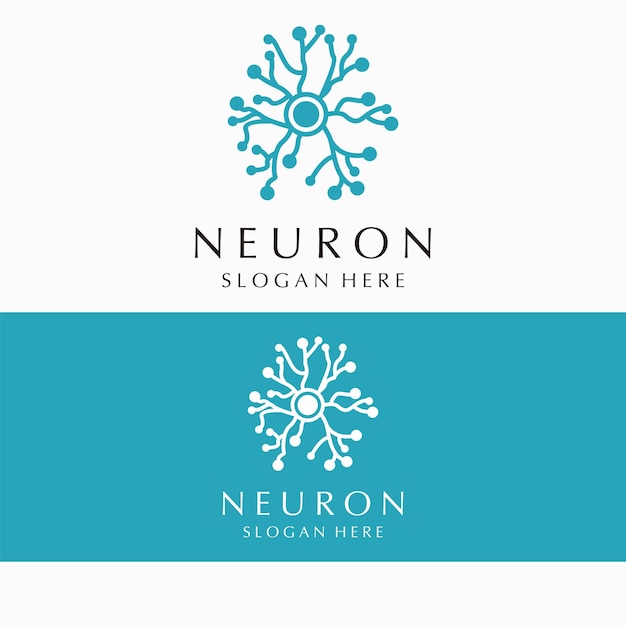 Neuron logo design icon template