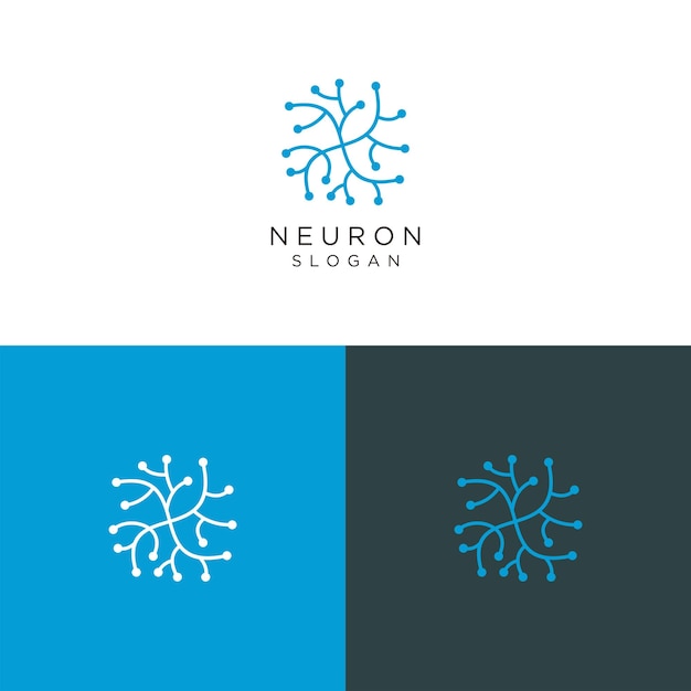 Neuron logo design icon vecktor