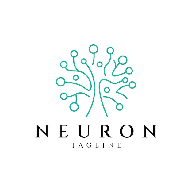 Neuron logo design vector illustration