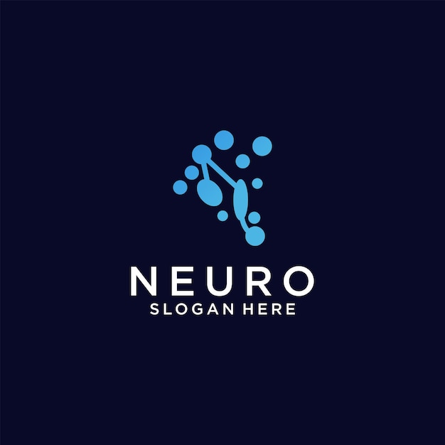 Neuron logo icon design template flat vector