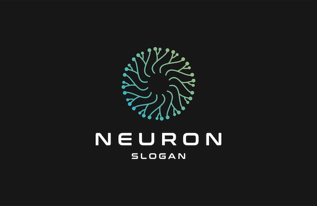 Neuron logo icon design template vector illustration