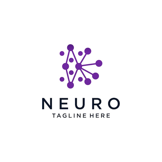 Neuron logo icon design vector