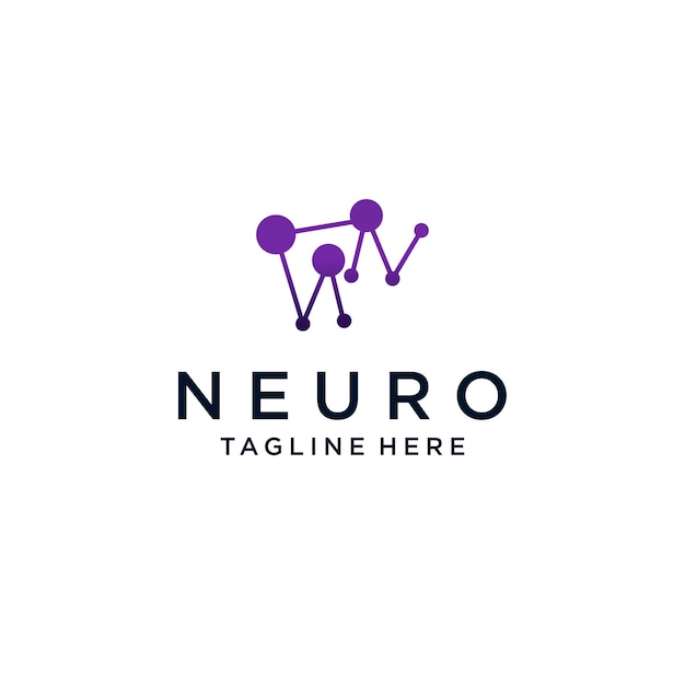 Neuron logo icon design vector