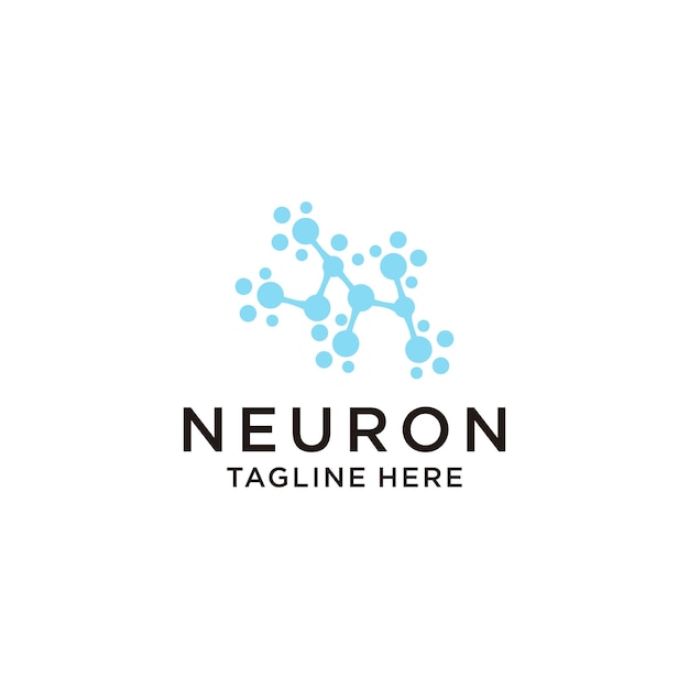 Neuron logo icon vector image technology