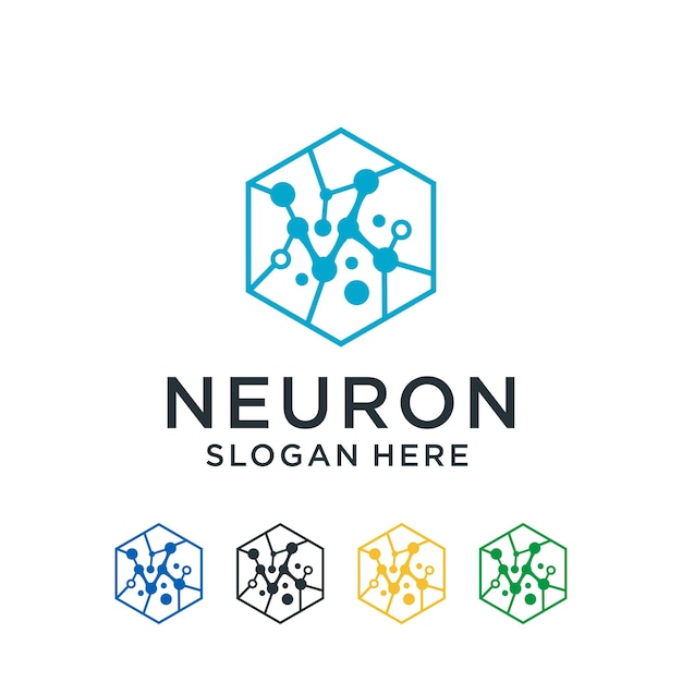 Neuron logo icon vector image