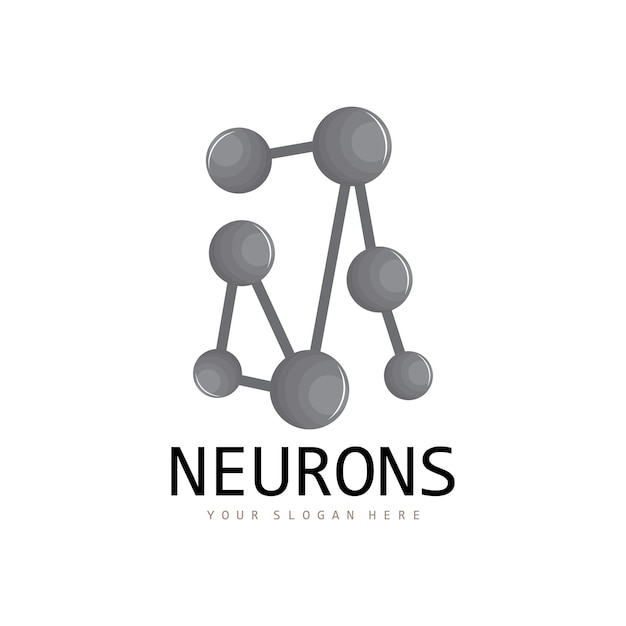 Neuron Logo Molecule Logo Design Vector AND Template Illustration