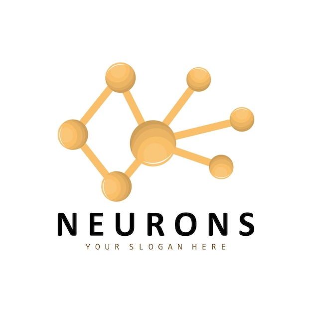 Neuron Logo Molecule Logo Design Vector AND Template Illustration