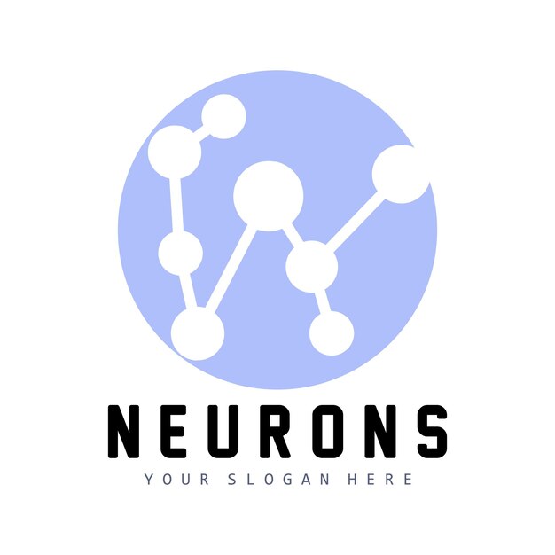 Neuron Logo Molecule Logo Design Vector AND Template Illustration