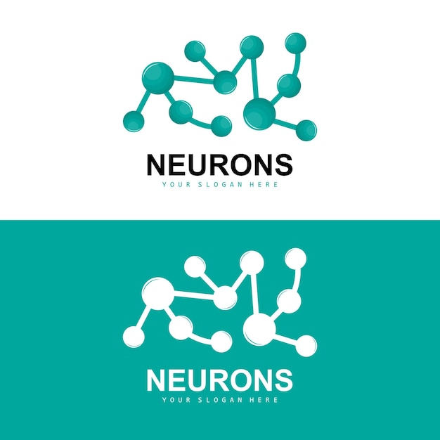 Neuron Logo Molecule Logo Design Vector AND Template Illustration