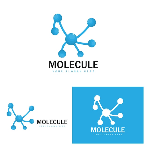 Neuron Logo Molecule Logo Design Vector AND Template Illustration