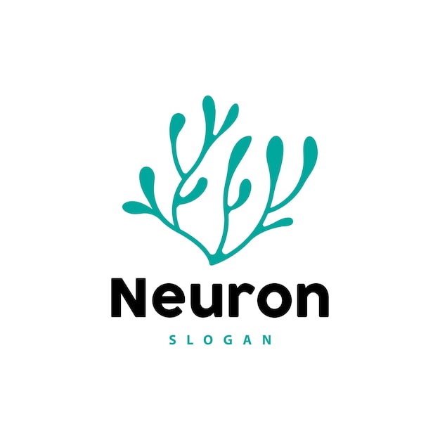 Neuron Logo Neuron Nerve or Seaweed Vector Abstract Molecule Design Template Illustration