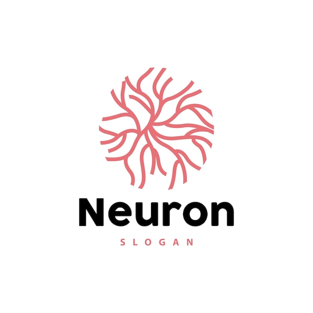 Neuron Logo Neuron Nerve or Seaweed Vector Abstract Molecule Design Template Illustration