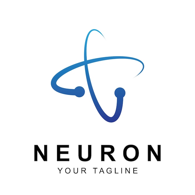 Neuron logo vector with slogan template