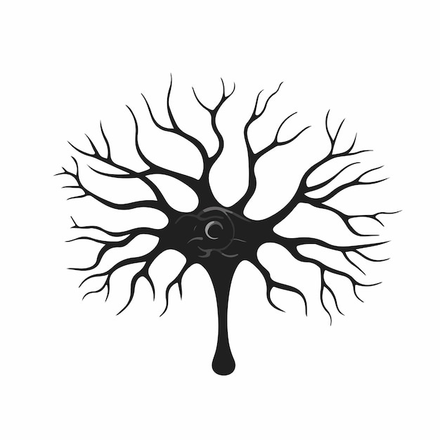 Neuron Nerve Glyph Icon for Medical Designs and Projects