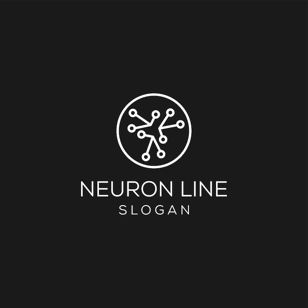 Neuron vector logo design  Vector